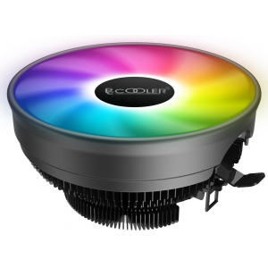 Кулер для процессора CPU Cooler PCCooler E126M PRO (92W, 4-pin PWM, 70mm, Al/Cu, -mm, FRGB, 1x120mm, 65.46CFM, 29.8dBA, 1600RPM, S: 1700/1200/115X, AM5/AM4, black), фото 