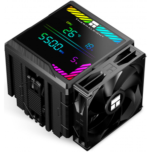 Кулер для процессора CPU Cooler Thermalright Peerless Assassin 140 Digital Black (4-pin PWM, 165mm, Ni/Cu, 6x6mm, 1x120mm + 1x140mm, 82.CFM, 29.6dBA, 1850RPM, S: 1200, 1700, 1851, 115X, 2011, 2066, AM4, AM5, black), фото 