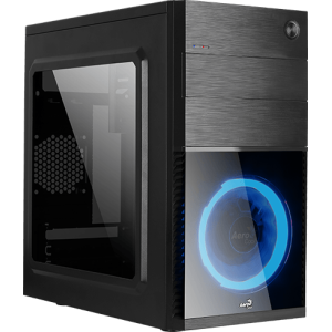 Компьютерный корпус Aerocool / Formula Cs-105 Blue (mATX, без БП, 1x USB3.0, 1x USB2.0, 1x 12cm blue LED front fan), фото 