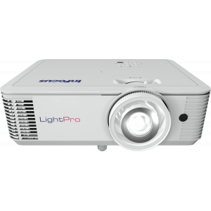 Проектор InFocus [IN0046ST] DLP, WXGA, 4300 lm, 30 000:1, 0.521:1, 2xHDMI 1.4, VGA in/out, Composite Video, 3.5mm in/out, USB-A, RS-232, RJ-45, лампа 15 000ч.(ECO mode), 10W, 27дБ, 2,9 кг, PJ-Link, БЕЛЫЙ, фото 