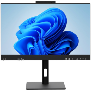 Моноблок HIPER W18 23.8"(1920x1080 (матовый) IPS)/Intel Core i5 14400(2.5Ghz)/16384Mb/512PCISSDGb/noDVD/BT/WiFi/war 1y/6.45kg/черный/Win11Pro + Cam 5.0 SD/Беспроводные МК/WiFi6, фото 