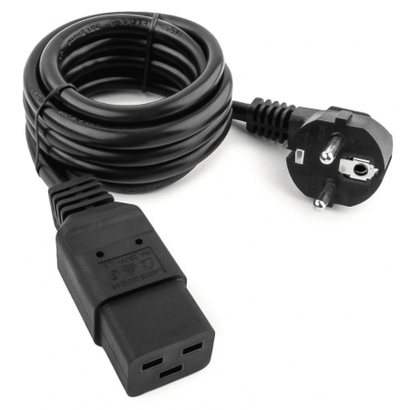 Кабель питания Schuko - IEC-320-C19, 1.8м, Cablexpert PC-186-C19, фото , изображение 2