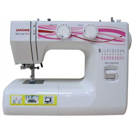 Швейная машина Janome Sew Line 500s белый, фото 