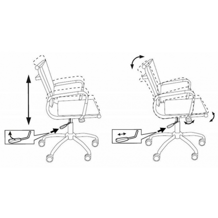 Кресло руководителя Бюрократ CH-993-Low/grey низкая спинка серый искусственная кожа крестовина хром, фото , изображение 5