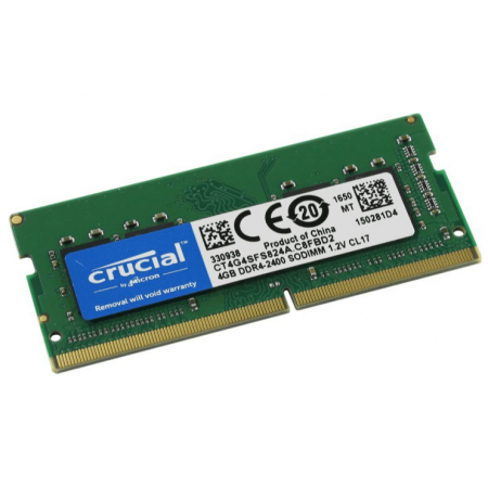 Оперативная память SO-DIMM Crucial DDR4 4Gb 2400MHz CT4G4SFS824A, фото , изображение 2