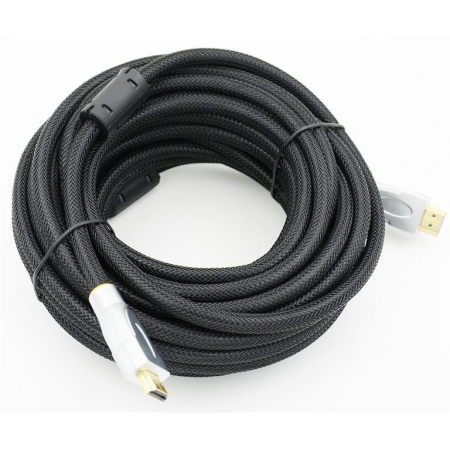 Кабель аудио-видео BEHPEX HDMI (m)/HDMI (m) 10м. феррит.кольца Позолоченные контакты черный, фото , изображение 2