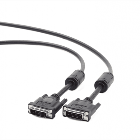 Кабель DVI-D dual link Cablexpert, 25M/25M, 3.0м, черный, экран, феррит.кольца, пакет, фото 