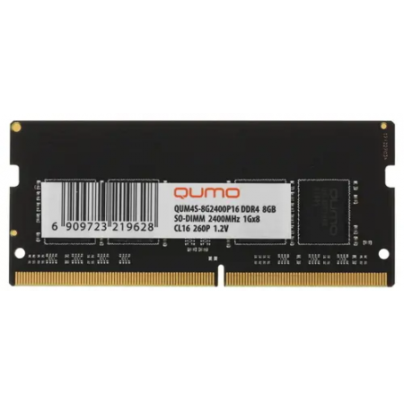 Оперативная память SO-DIMM QUMO DDR4 8Gb 2400MHz QUM4S-8G2400P16, фото 