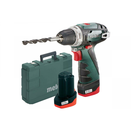 Аккумуляторная дрель-шуруповерт Metabo PowerMaxx BS Basic, 12 В, 2.0 А·ч х2, коробка, фото , изображение 4