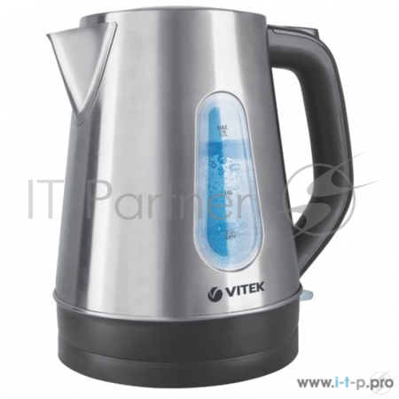 Чайник VITEK VT-7038(ST) Мощность 2200 вт.Объем1,8 л.Тип нагревательного элемента скрытый., фото 