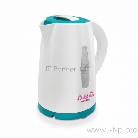 Чайник электрический Мастерица ЕК-1701M белый/бирюзовый, фото , изображение 2