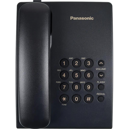 Телефон Panasonic KX-TS2350RUB (черный) {повтор номера, регул-ка громкости, кр.на стену}, фото 