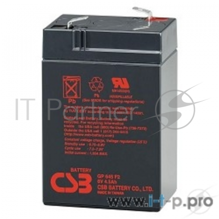 Батарея CSB GP 645 (6V, 4.5Ah), фото , изображение 2