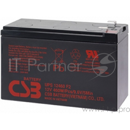 Батарея CSB UPS 12460 (12V, 9Ah), фото , изображение 2