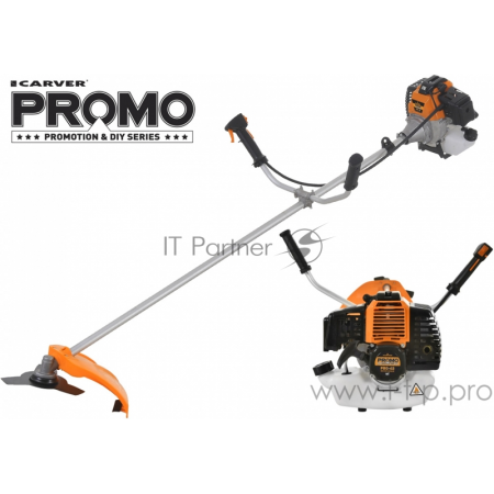 Мотокоса CARVER PROMO PBC-43  1.7л.с. 7600об/мин нож 255х25.4х1.3мм леска 2.4мм, фото , изображение 2