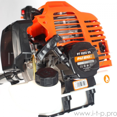 Электро и Бензокосы, Триммеры Бензотриммер PATRIOT PT 5555ES Country 250108055 { неразборная, раб. объем 52см, 3 л.с., диам.диска 25.5см, леска 2.4мм, захват 46 см}, фото , изображение 2