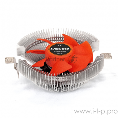 Кулер ExeGate EX286145RUS EE80-PWM (Al, LGA775/1150/1151/1155/1156/1200/AM2/AM2+/AM3/AM3+/AM4/FM1/FM2/754/939/940, TDP 65W, Fan 80mm, PWM, 800-2400RPM, Hydro bearing, 4pin, 11-24db, 205г, с термопастой, на защелках, Retail color box), фото , изображение 2
