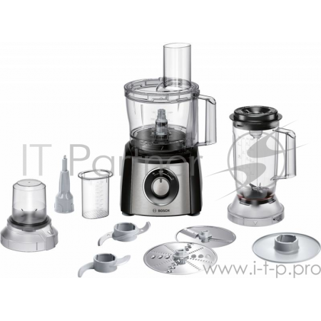 Кухонный комбайн BOSCH MCM3501M / 800 Вт, Скорости: 2, Блендер 1 л, Чаша 2.3 л, Цвет: черны/серебристый, фото , изображение 2