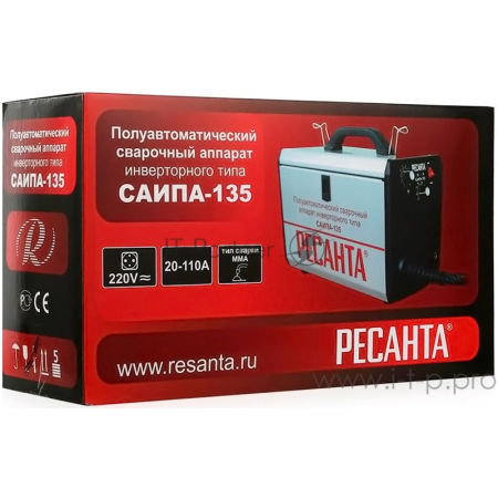 Сварочный аппарат инверторный п/а САИПА-135 Ресанта, фото , изображение 3