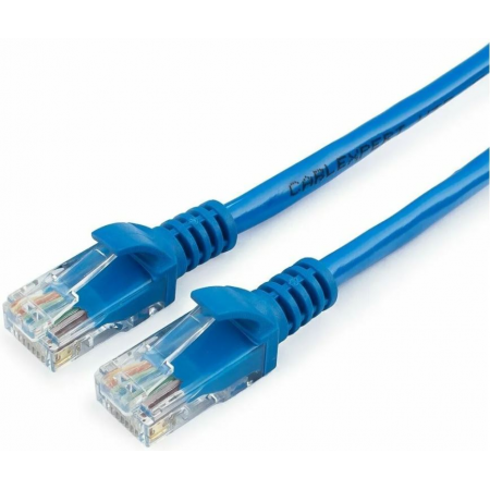 Патч-корд UTP Cablexpert PP12-20M/B кат.5e, 20м, литой, многожильный (синий), фото 
