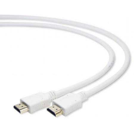Кабель HDMI Cablexpert CC-HDMI4-W-10, 3м, v2.0, 19M/19M, белый, позол.разъемы, экран, пакет Белый, фото , изображение 2