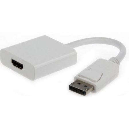 Переходник DisplayPort -> HDMI Cablexpert A-DPM-HDMIF-002-W, 20M/19F, белый, пакет, фото 
