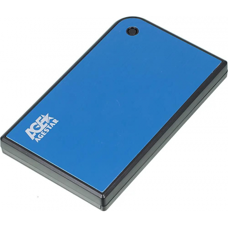 Внешний корпус для HDD/SSD AgeStar 3UB2A14 SATA II пластик/алюминий синий 2.5, фото 