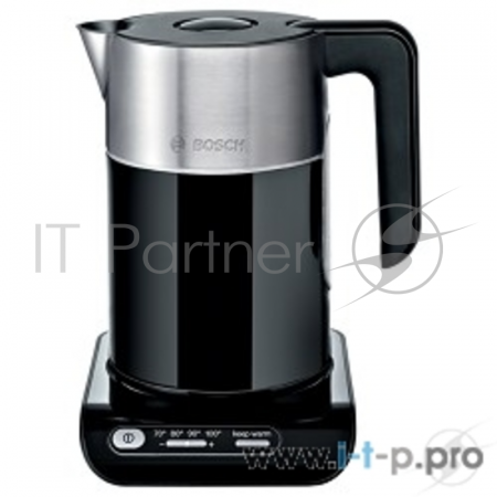 Чайник электрический Bosch TWK8613 1.5л. 2400Вт черный/серебристый (корпус: нержавеющая сталь), фото , изображение 2