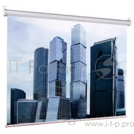 Настенный экран Lumien Eco Picture 183х244см (рабочая область 175х236 см) Matte White восьмигранный корпус, возможность потолочн./настенного крепления, уровень в комплекте, 4:3 (треугольная упаковка), фото , изображение 2