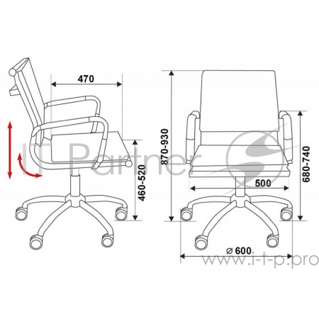 Кресло руководителя Бюрократ CH-993-Low/Ivory низкая спинка слоновая кость искусственная кожа крестовина хромированная, фото , изображение 2