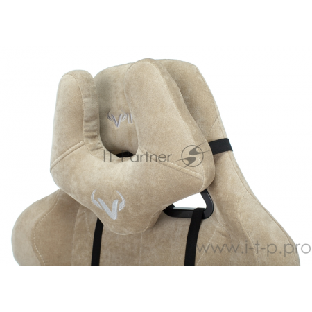 Кресло игровое Бюрократ VIKING KNIGHT LT21 FABRIC песочный крестовина металл/пластик, фото , изображение 6