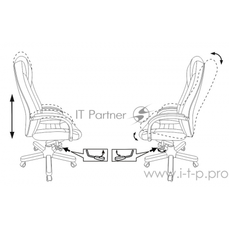 Кресло руководителя Бюрократ T-9923WALNUT/BLACK черный кожа крестовина дерево, фото , изображение 7