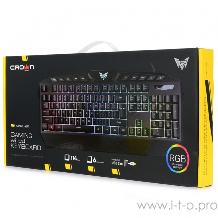 Клавиатура компьютерная игровая CROWN CMGK-404, фото , изображение 9