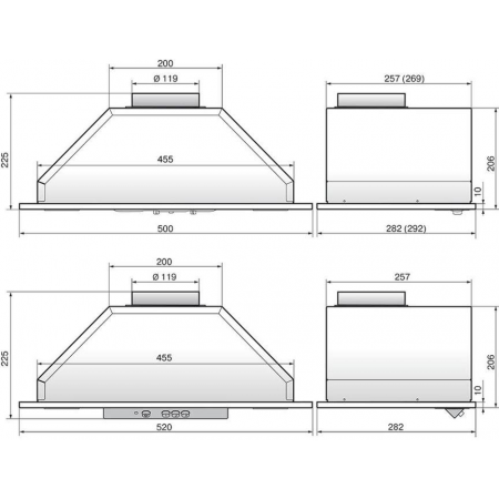 Вытяжка встраиваемая Elikor 52Н-400-П3Д серебристый , фото , изображение 2
