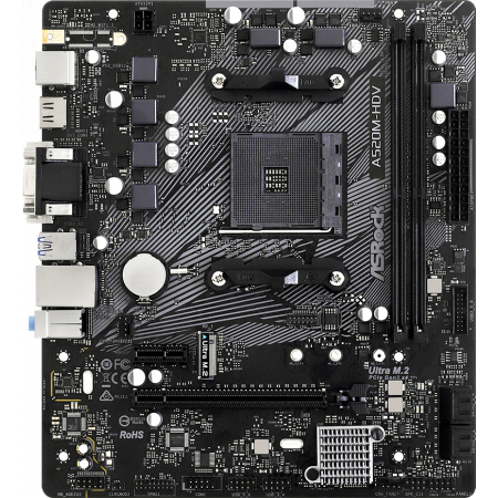 Материнская плата ASRock A520M-HDV, фото 