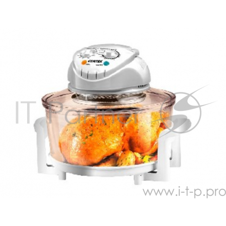 Аэрогриль Centek CT-1456 (белый)  1400Вт, таймер 90 мин, max 250°, 2 решетки, фото , изображение 2