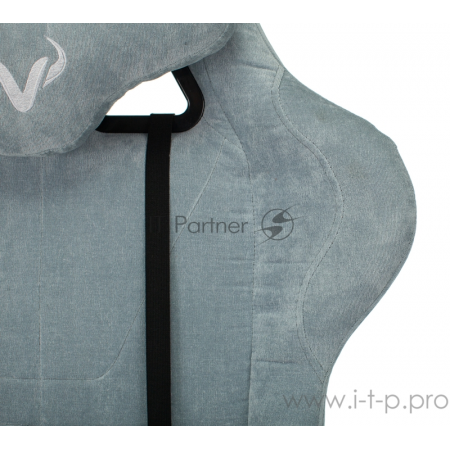 Кресло игровое Бюрократ VIKING KNIGHT LT28 FABRIC серо-голубой крестовина металл/пластик, фото , изображение 4