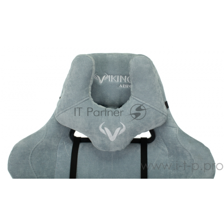 Кресло игровое Бюрократ VIKING KNIGHT LT28 FABRIC серо-голубой крестовина металл/пластик, фото 