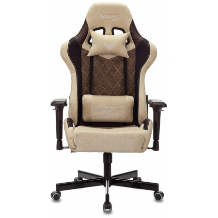 Кресло игровое Бюрократ VIKING 7 KNIGHT BR FABRIC коричневый текстиль/эко.кожа крестовина металл/пластик, фото , изображение 14