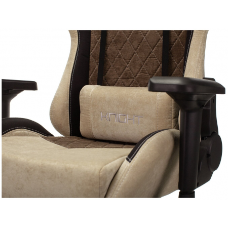 Кресло игровое Бюрократ VIKING 7 KNIGHT BR FABRIC коричневый текстиль/эко.кожа крестовина металл/пластик, фото , изображение 2