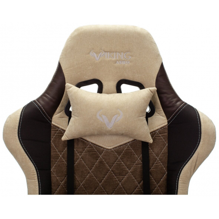 Кресло игровое Бюрократ VIKING 7 KNIGHT BR FABRIC коричневый текстиль/эко.кожа крестовина металл/пластик, фото , изображение 6
