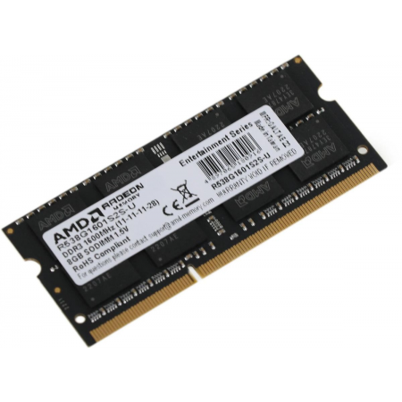 Оперативная память SO-DIMM AMD DDR3 8Gb 1600MHz R538G1601S2S-U, фото 