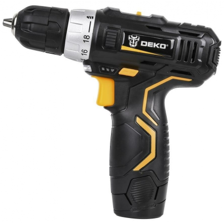 Аккумуляторная дрель-шуруповерт DEKO GCD12DU3 Li-Ion 12 В 1.5 А·ч х1 коробка, фото , изображение 2