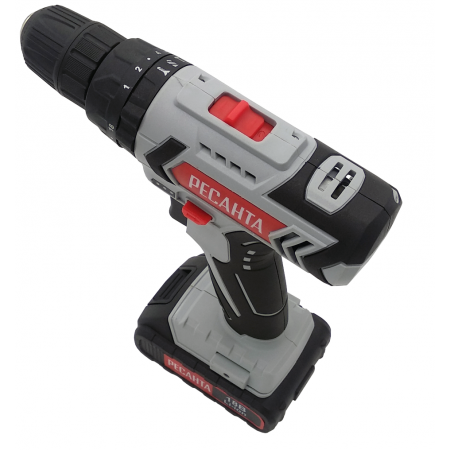 Аккумуляторная ударная дрель-шуруповерт РЕСАНТА ДА-18-2ЛК-У Li-Ion 2 А·ч 18 В х2 кейс, фото , изображение 4