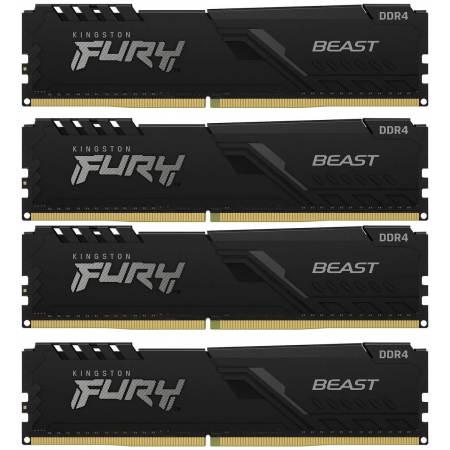 Оперативная память DIMM Kingston FURY Beast Black DDR4 32Gb KF436C17BBK4/32 (4x8Gb), фото 
