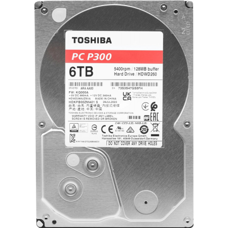 Жесткий диск Toshiba P300 6Tb HDWD260UZSVA, фото 