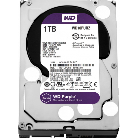 Жесткий диск Western Digital Purple 1Tb WD10PURZ, фото 