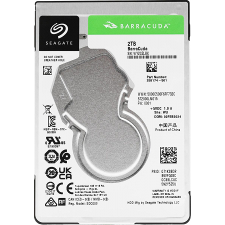 Жёсткий диск 2.5" 2Tb SATA-III Seagate BarraCuda (ST2000LM015), фото 