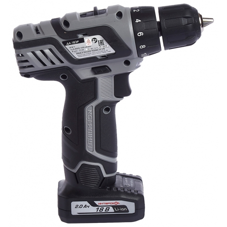 Аккумуляторная дрель-шуруповерт Интерскол ДА-18ЭР Промо Li-Ion 18 В 2 А·ч х2 экокейс (436.2.2.20), фото , изображение 6