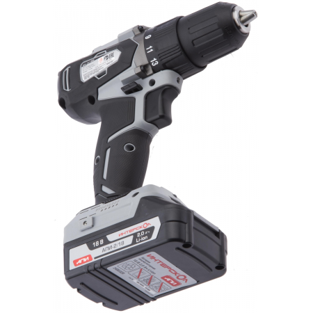 Аккумуляторная дрель-шуруповерт Интерскол ДА-13/18ВК Li-Ion 2.0 А·ч 18 В х2 кейс (575.2.2.70), фото , изображение 4